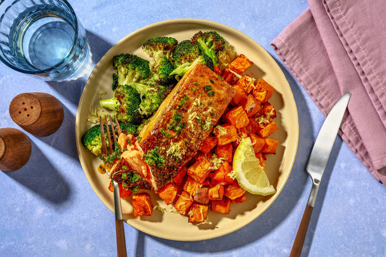 Salmon in Lemony Garlic Chive Butter