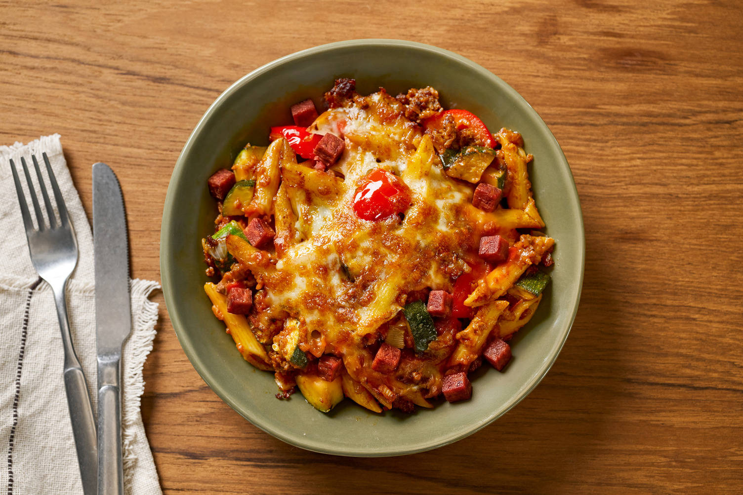 Mexican Style Beef and Chorizo Pasta Bake
