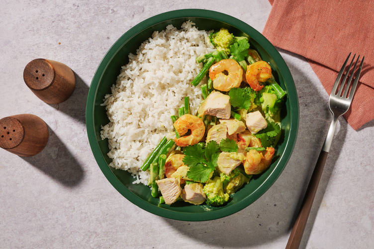 Sweet and Spicy Prawn Curry with Irish Chicken