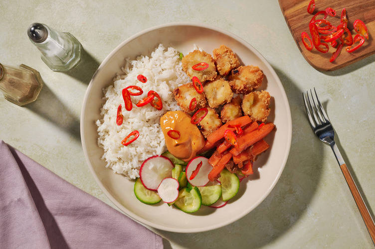 Sticky Szechuan and Chicken Bowl