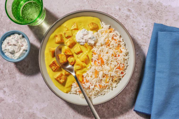 Butternut Curry and Veggie Rice with Paneer