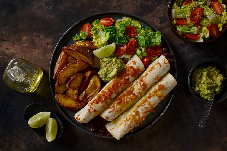 Cheesy Chipotle Black Bean Enchiladas