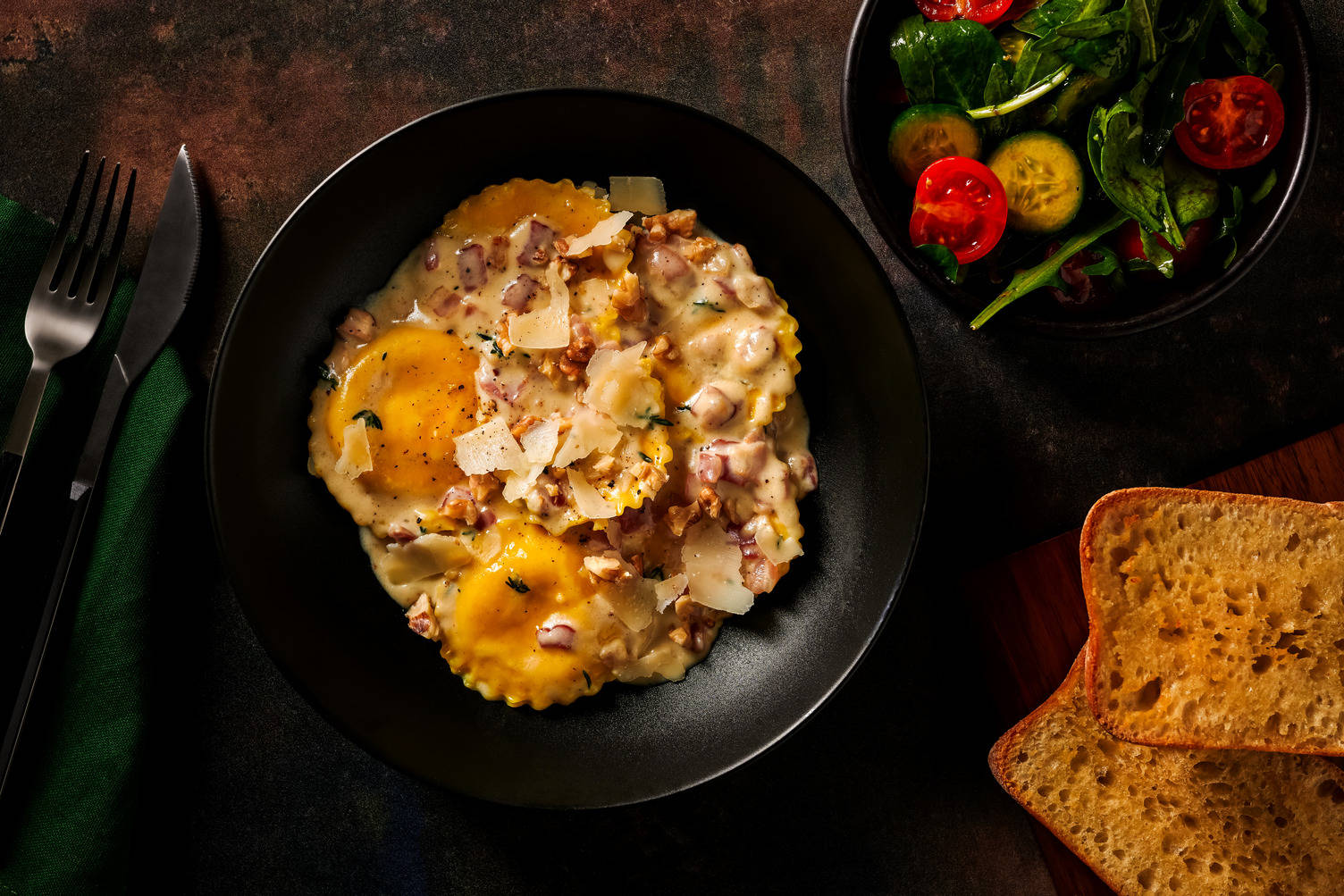 Tuscan Pancetta & Pumpkin Ravioli Feast