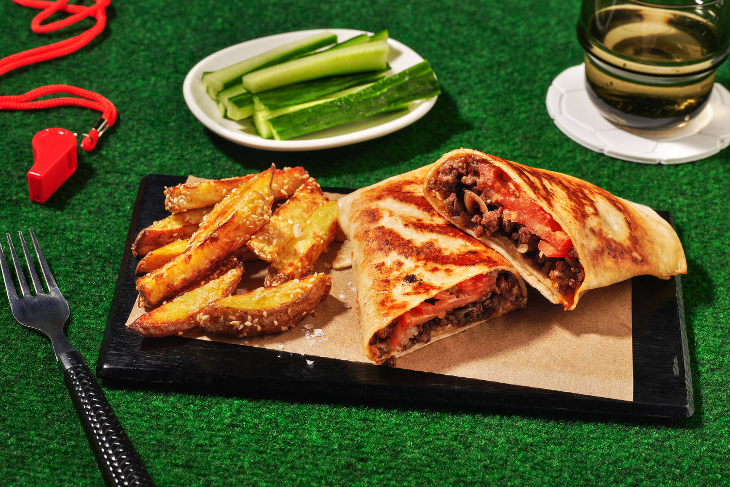 Stacked Double Beef Cheeseburger Wraps