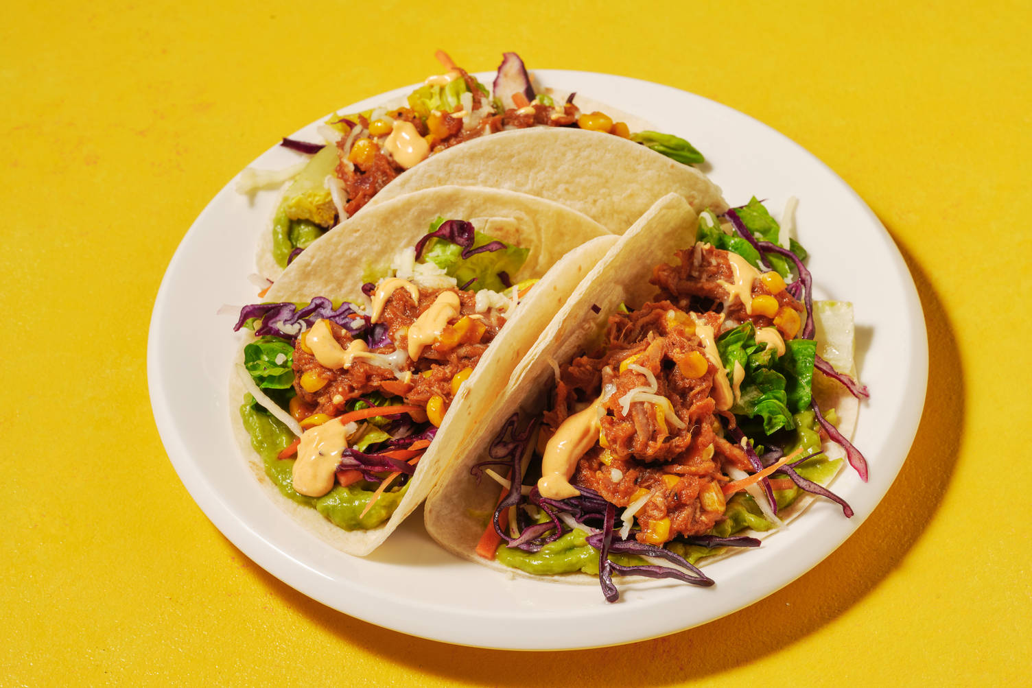 Express BBQ Chicken & Mashed Avo Tacos