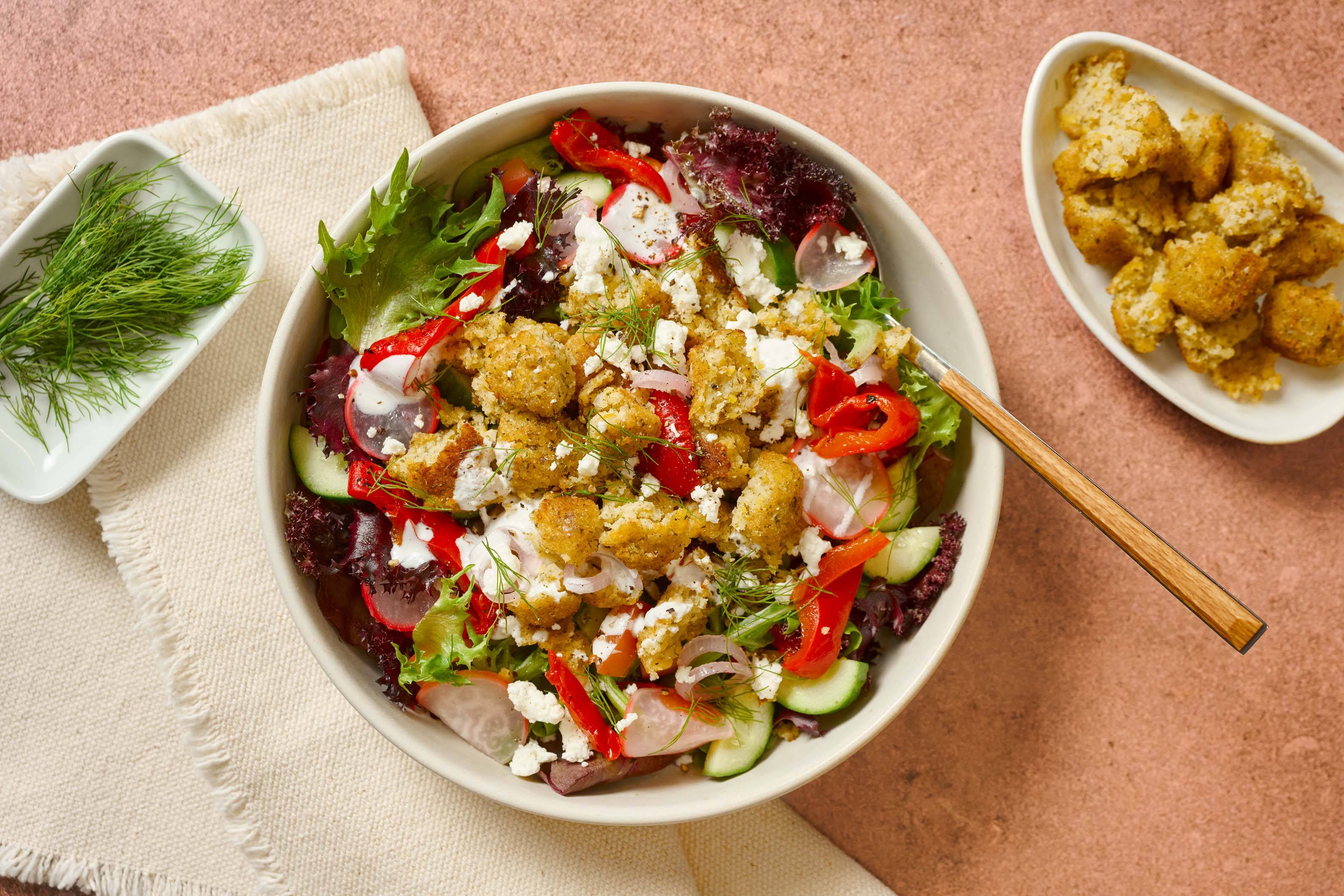 Salade de falafel à la méditerranéenne