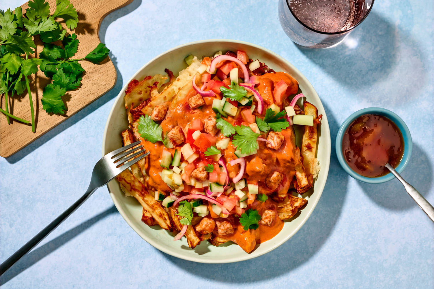 Butter Chicken & Mozzarella Loaded Fries