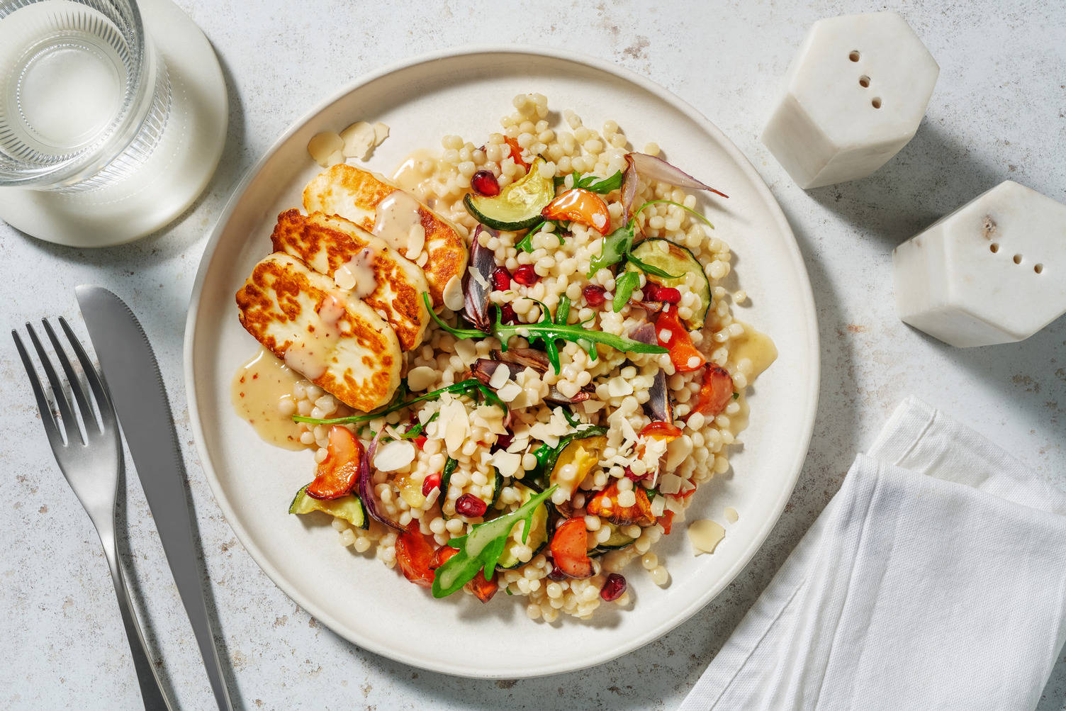 Honungs- och harissastekt halloumi