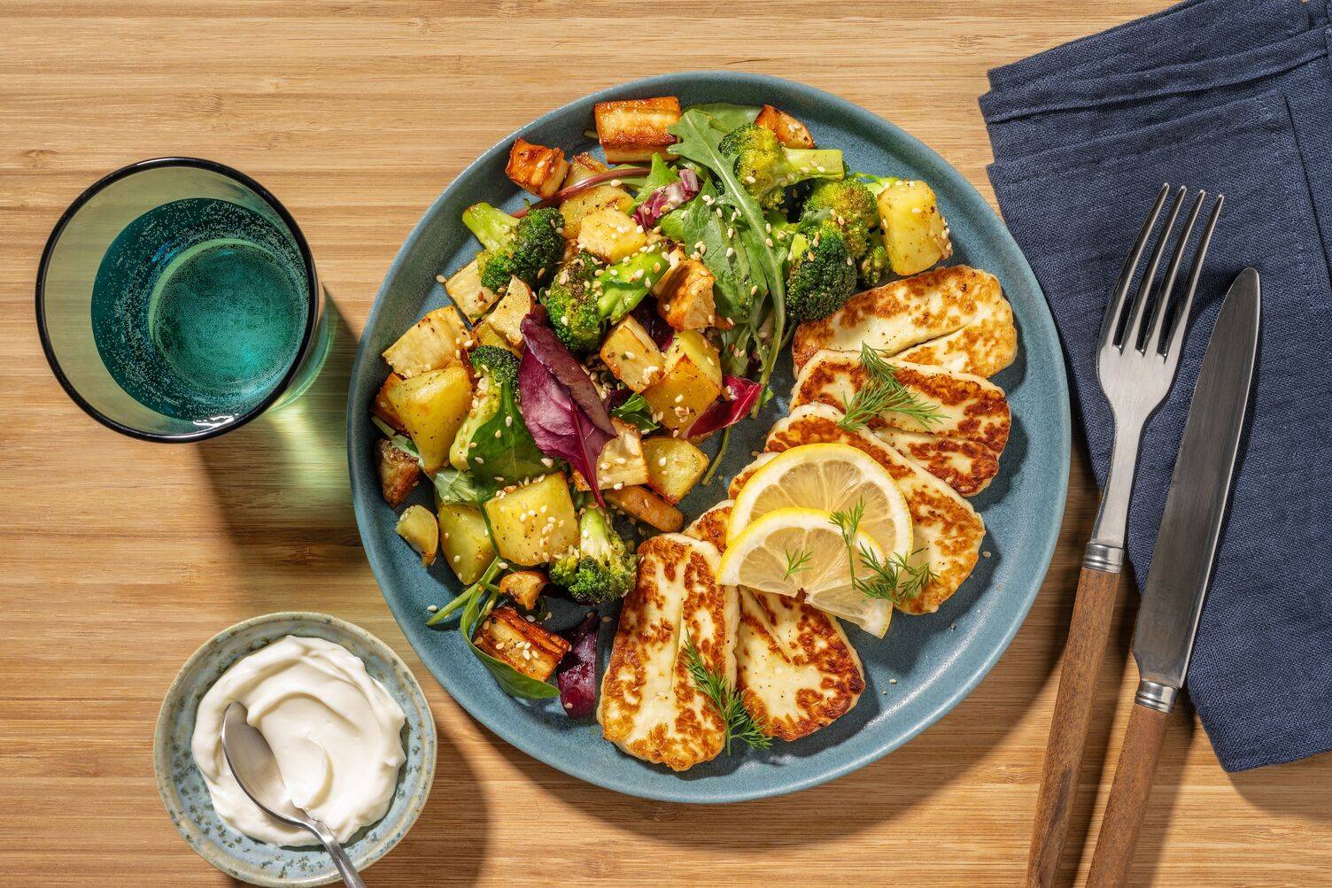 Citrusstekt halloumi