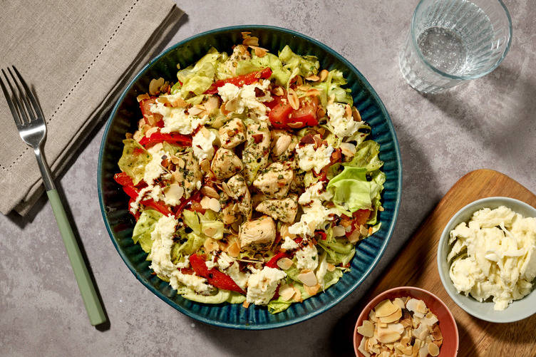 Pesto Double Chicken and Mozzarella Salad