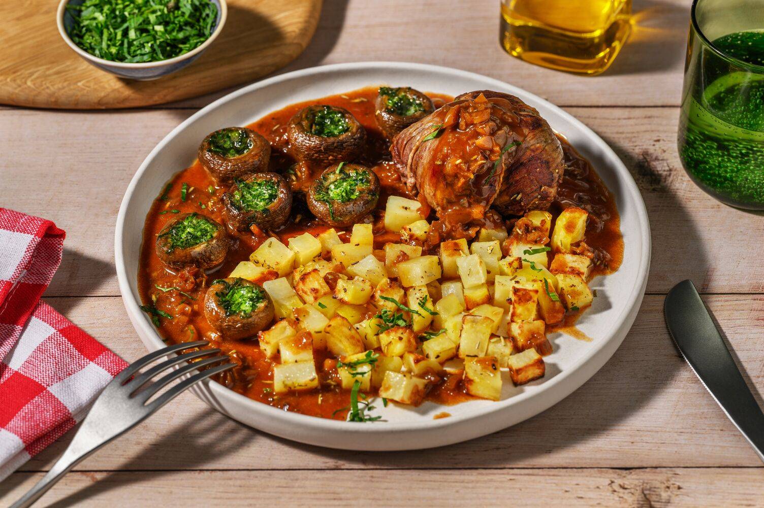Paupiette de veau & sauce échalote façon bistro