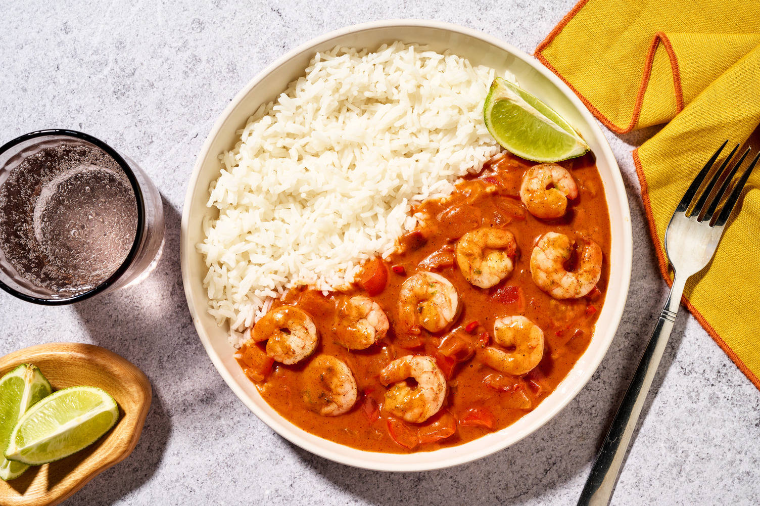 Moqueca brésilienne de crevettes & poivron