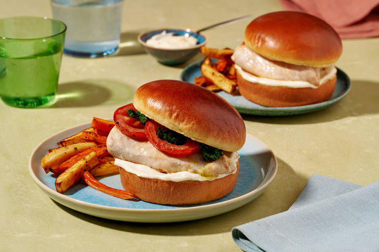 Central American Spiced Double Chicken Burger