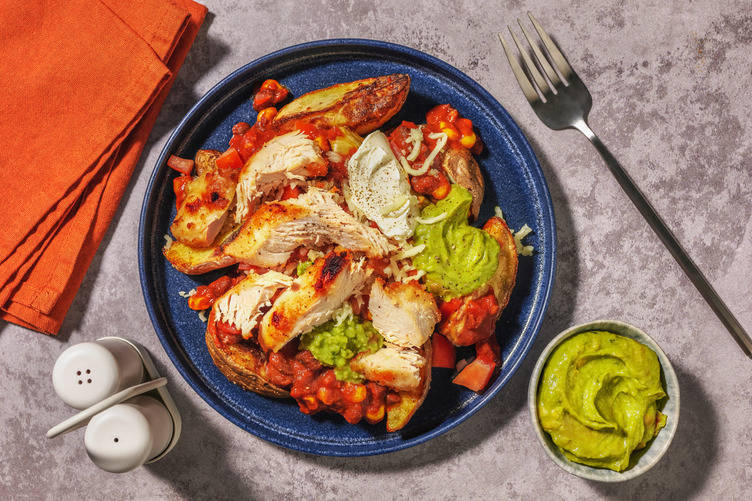 Mexican Bean Loaded Wedges with Irish Chicken
