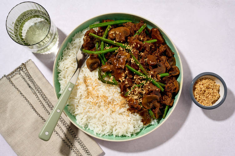 Honeyed Miso and Mushroom Lean Beef