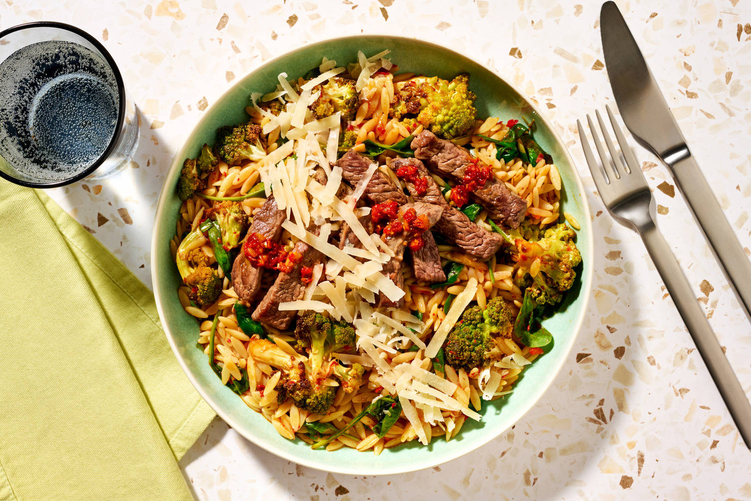 Spicy Nduja Beef with Romanesco Broccoli