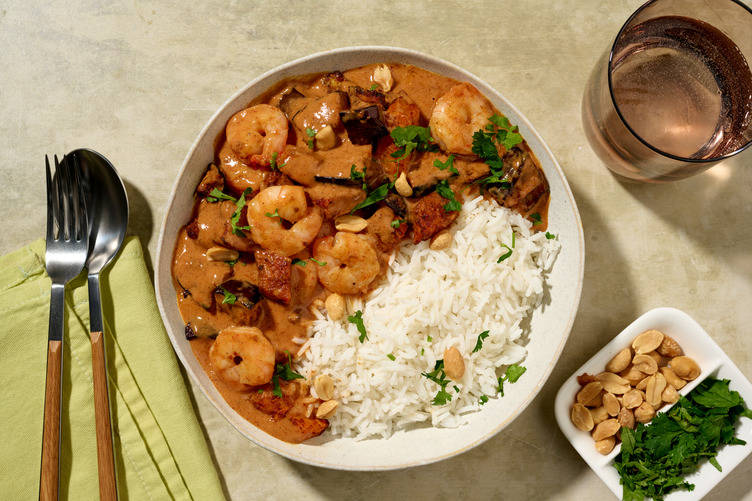 Prawn and Aubergine Rogan Josh Curry