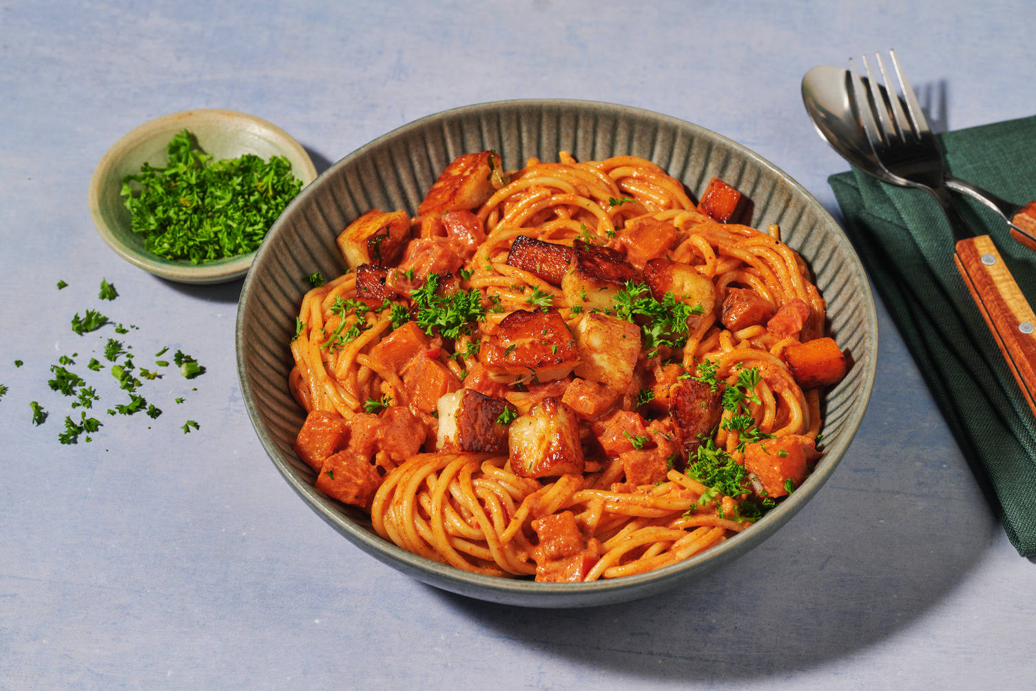 Sportersfavoriet: XL portie spaghetti met pittige tomatensaus