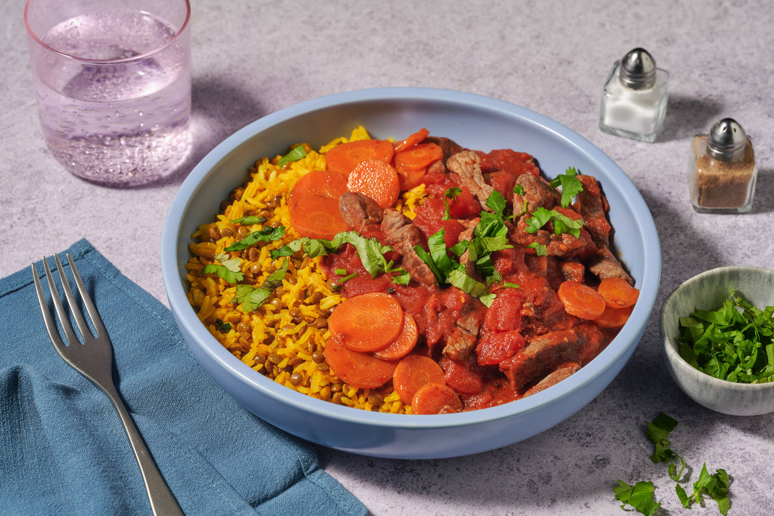 Tunisian-spiced Beef Strips