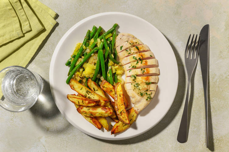 Chicken Breast and Hand-cut Rosemary Chips