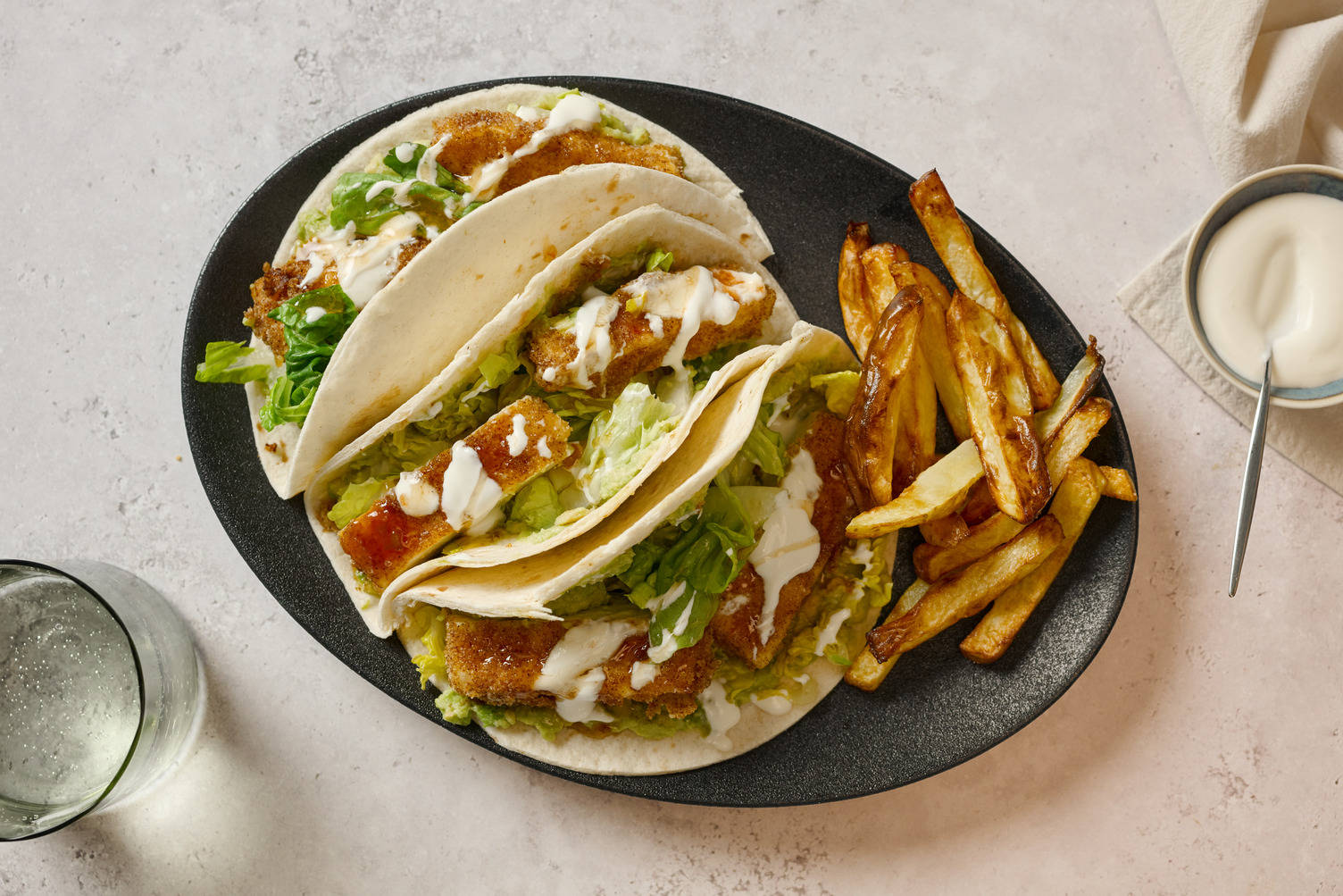 Breaded Hot Honey Prawn Tacos