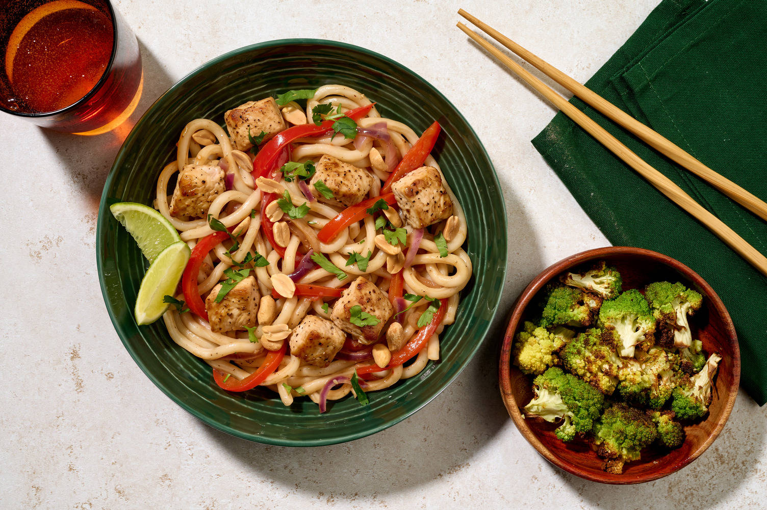 Chicken and Romanesco Hoisin Udon