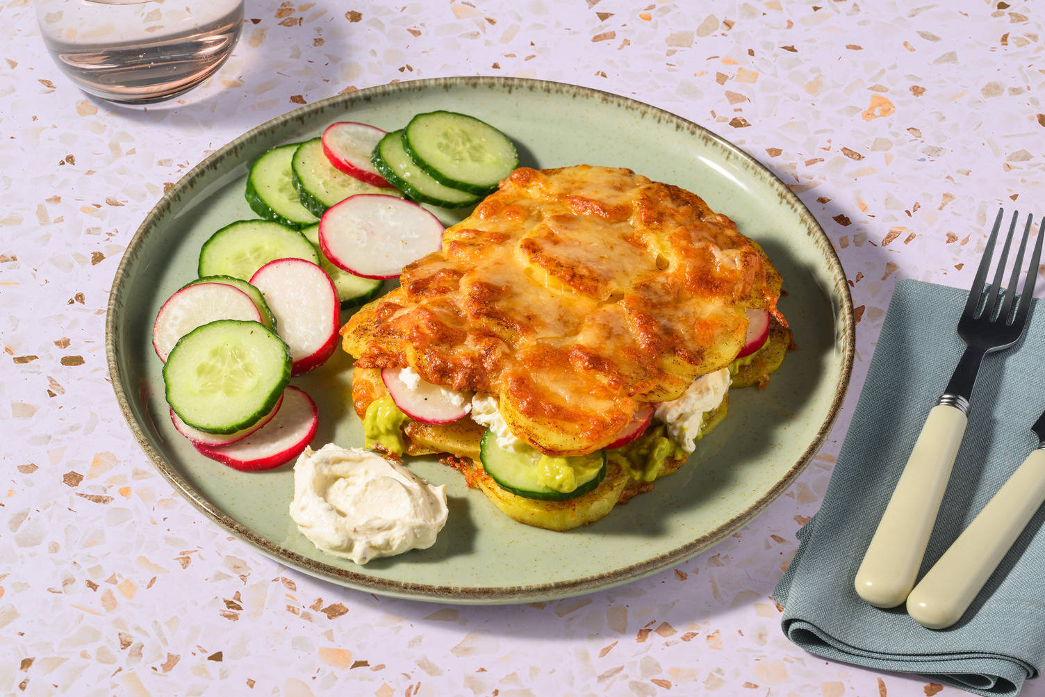 Selbstgemachtes Ofen-Kartoffel-Sandwich