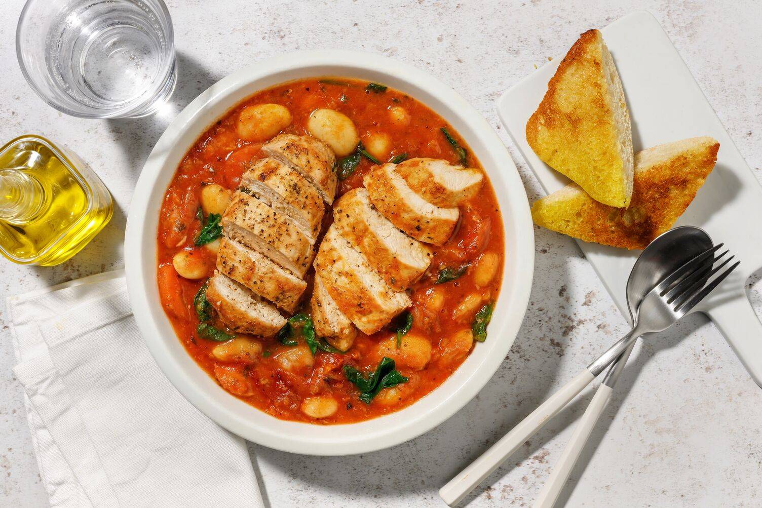French Inspired One Pot Baked Double Chicken Cassoulet