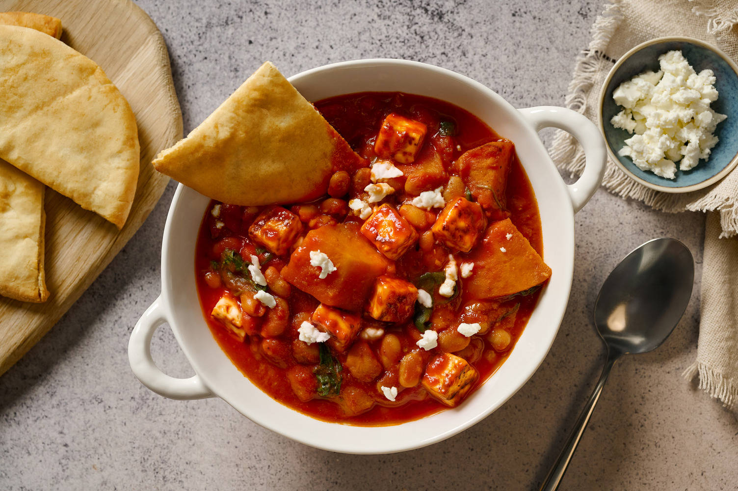 Warming Halloumi, Roasted Butternut and Borlotti Bean Bowl
