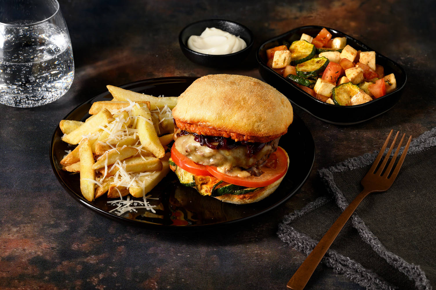 Italian-Inspired Cheeseburger