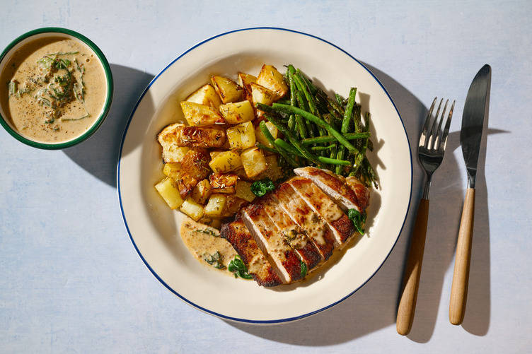 Pan-Fried Pork Steak in Creamy Mustard Sauce