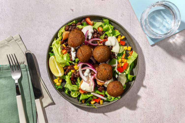 Mexican Spiced Falafel Salad