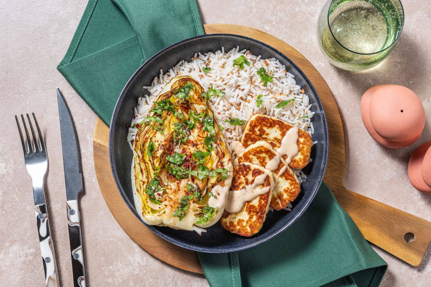 Cajunstegt halloumi