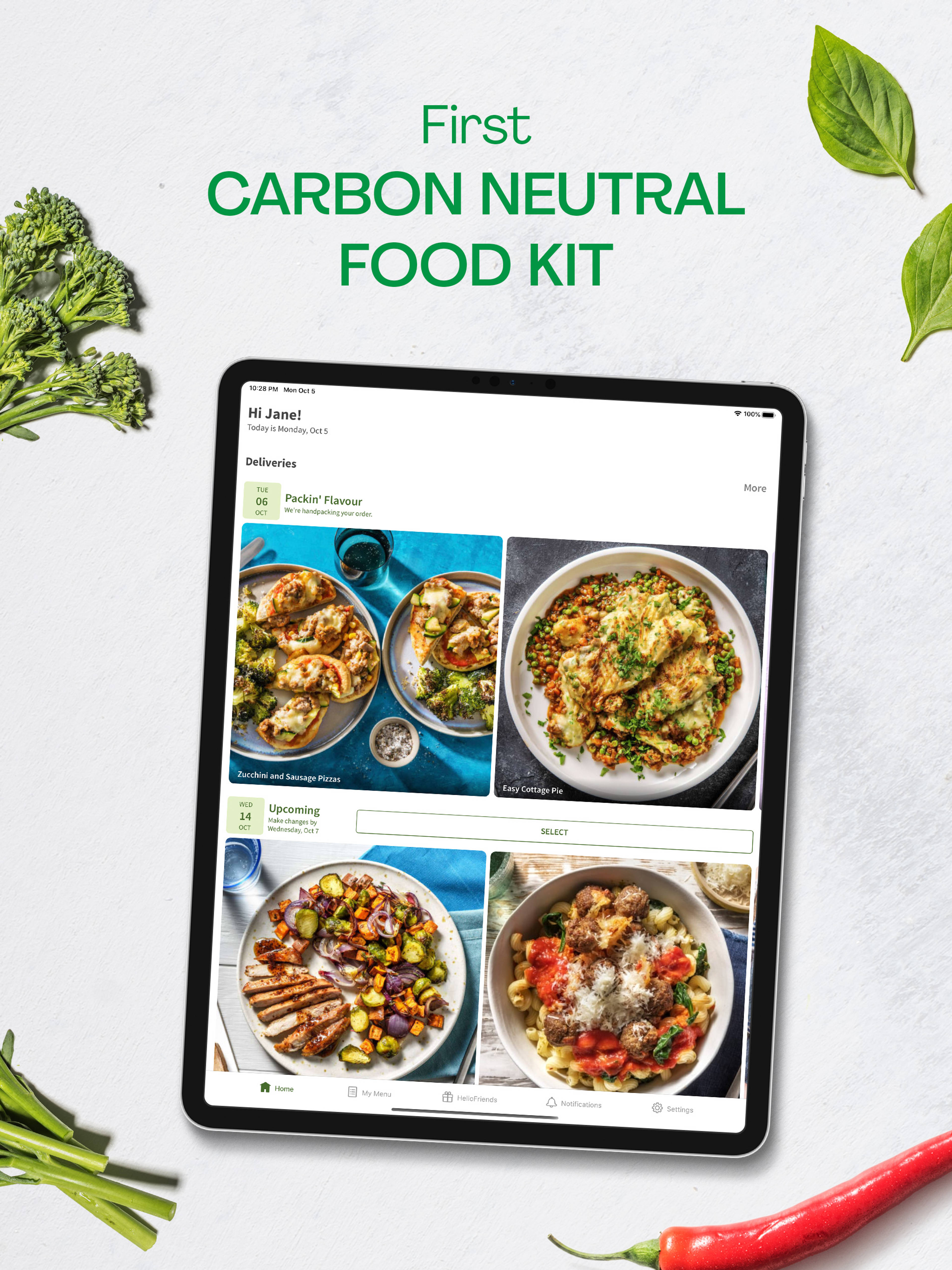 <h2>HelloFresh fresh food delivery: prevent food waste!</h2>
