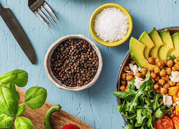 Halte Standardzutaten bereit