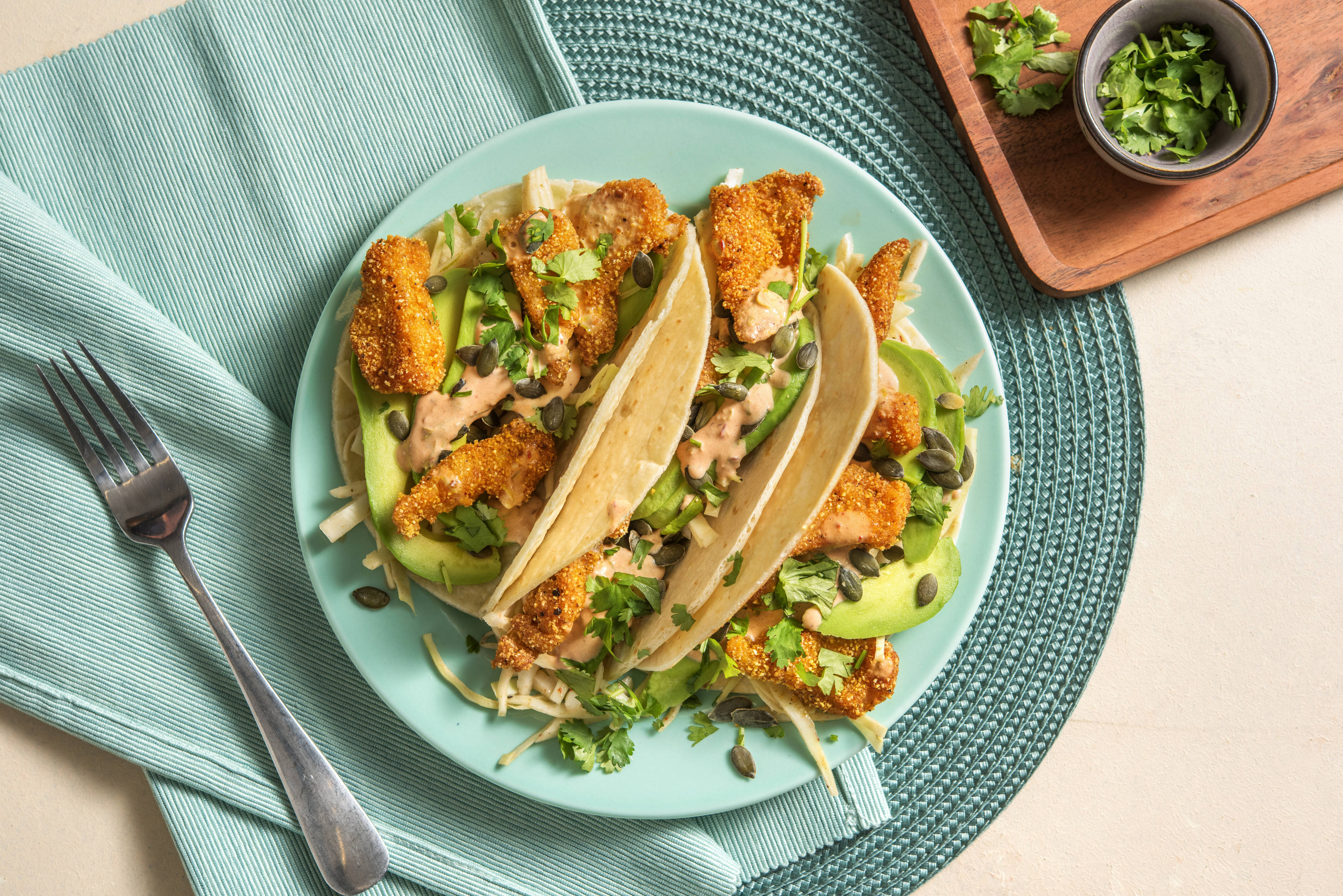 Goda fisktacos som kittlar smaklökarna