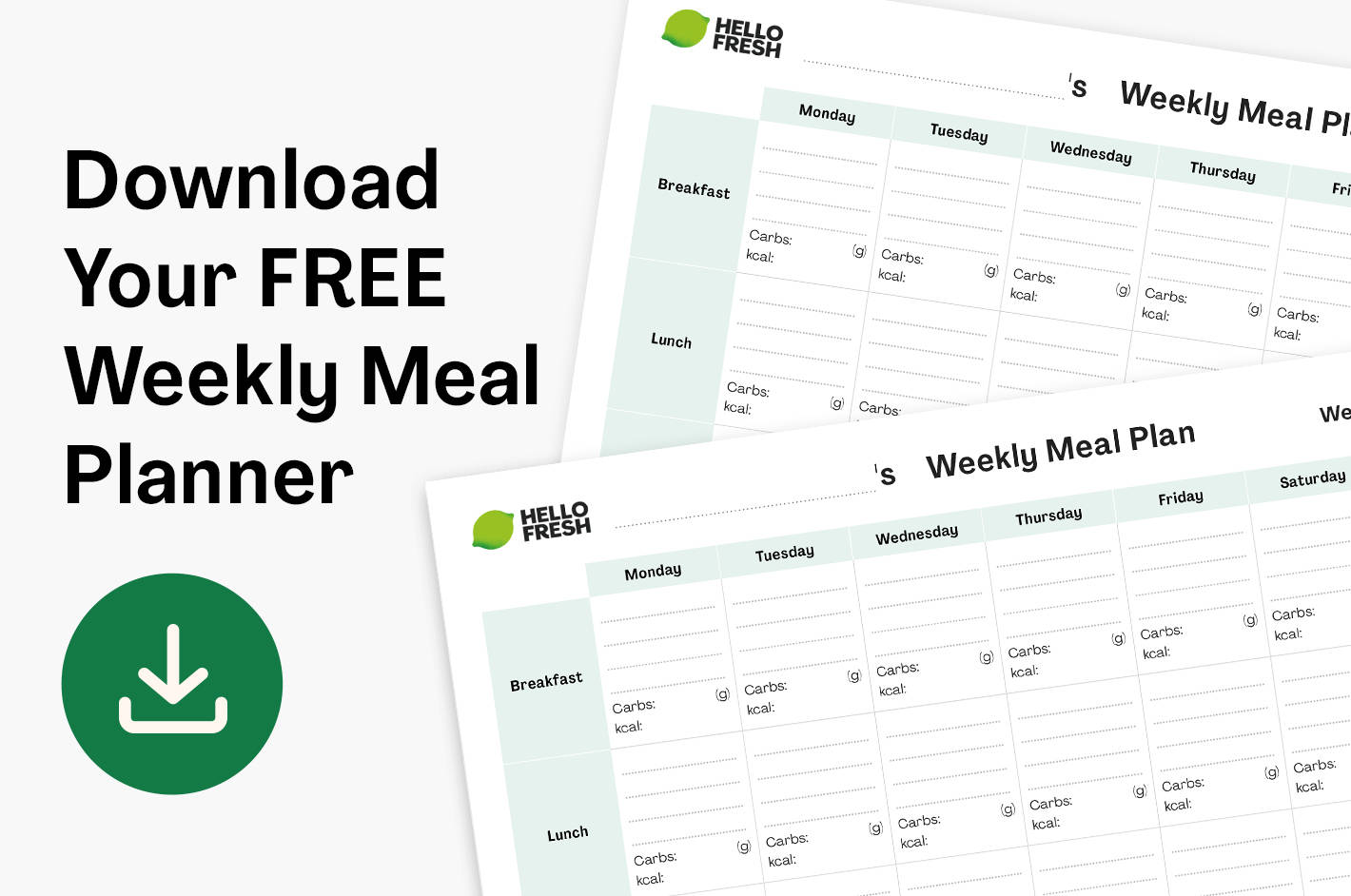 Your Weekly Meal Plan