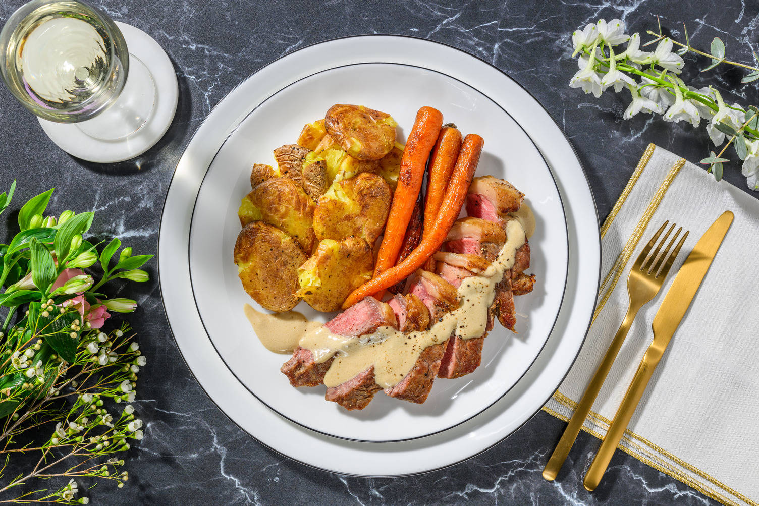 Irish Sirloin Steak in Creamy Mushroom Sauce 