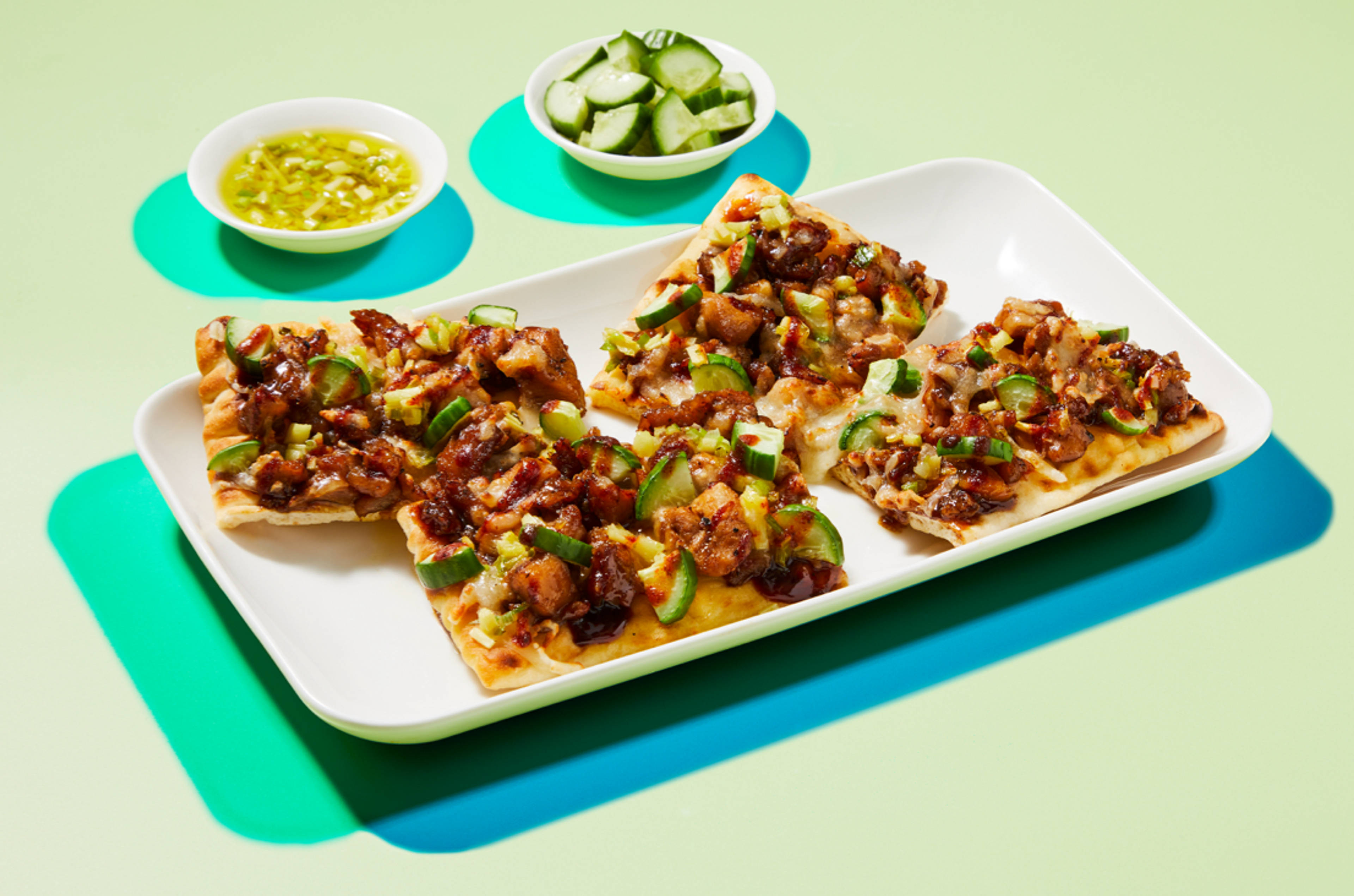 JIMMY O. YANG’S HOISIN  CHICKEN FLATBREAD