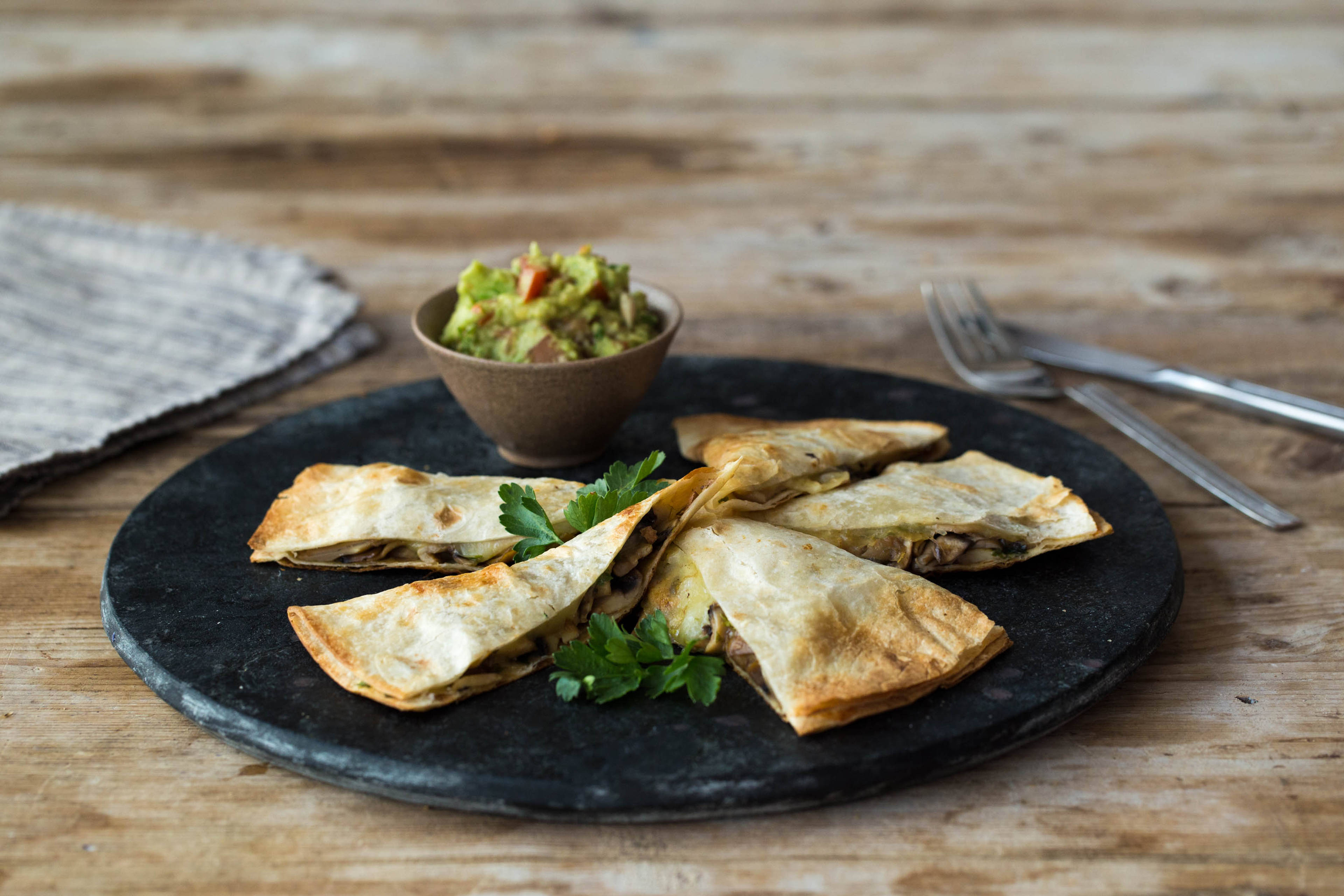 Mushroom Quesadillas