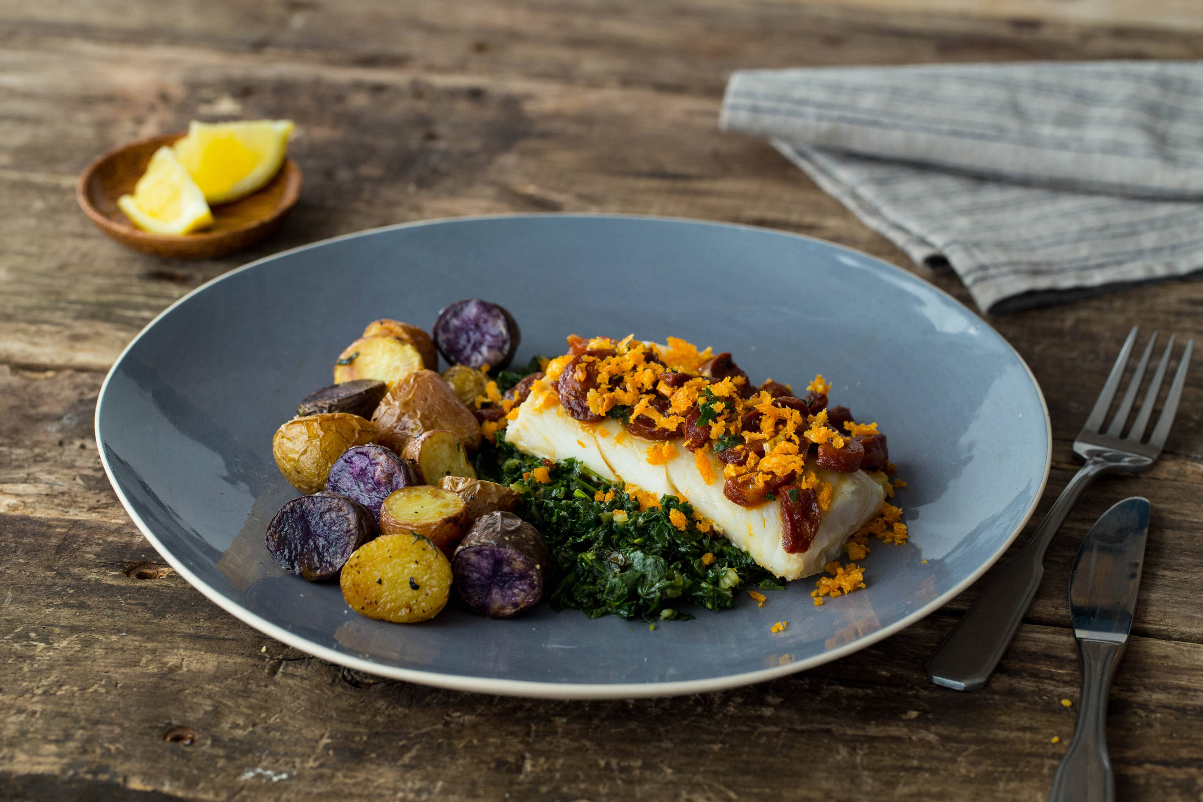 Spanish Cod & Chorizo