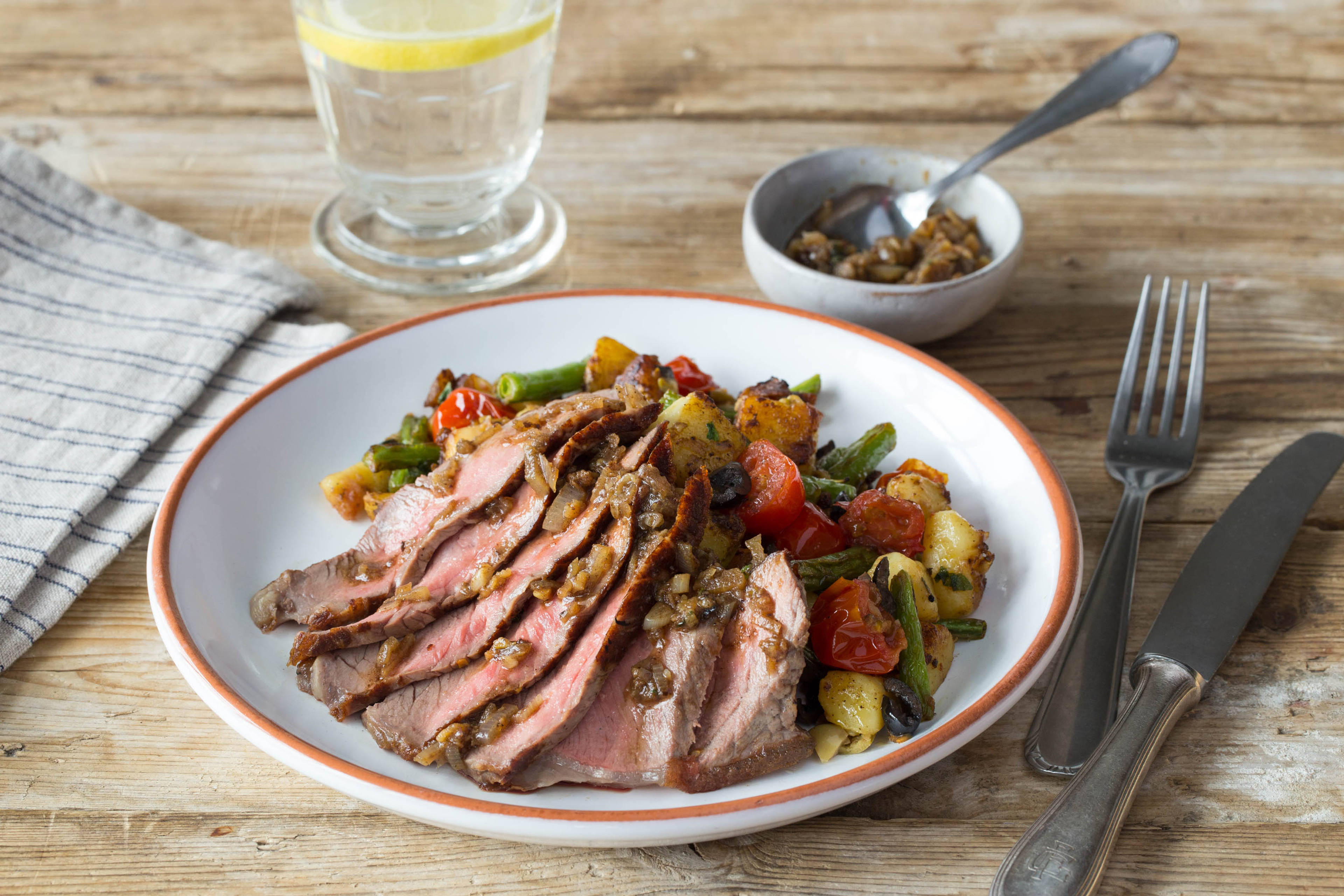 Seared Steak and Crispy Potato Salad