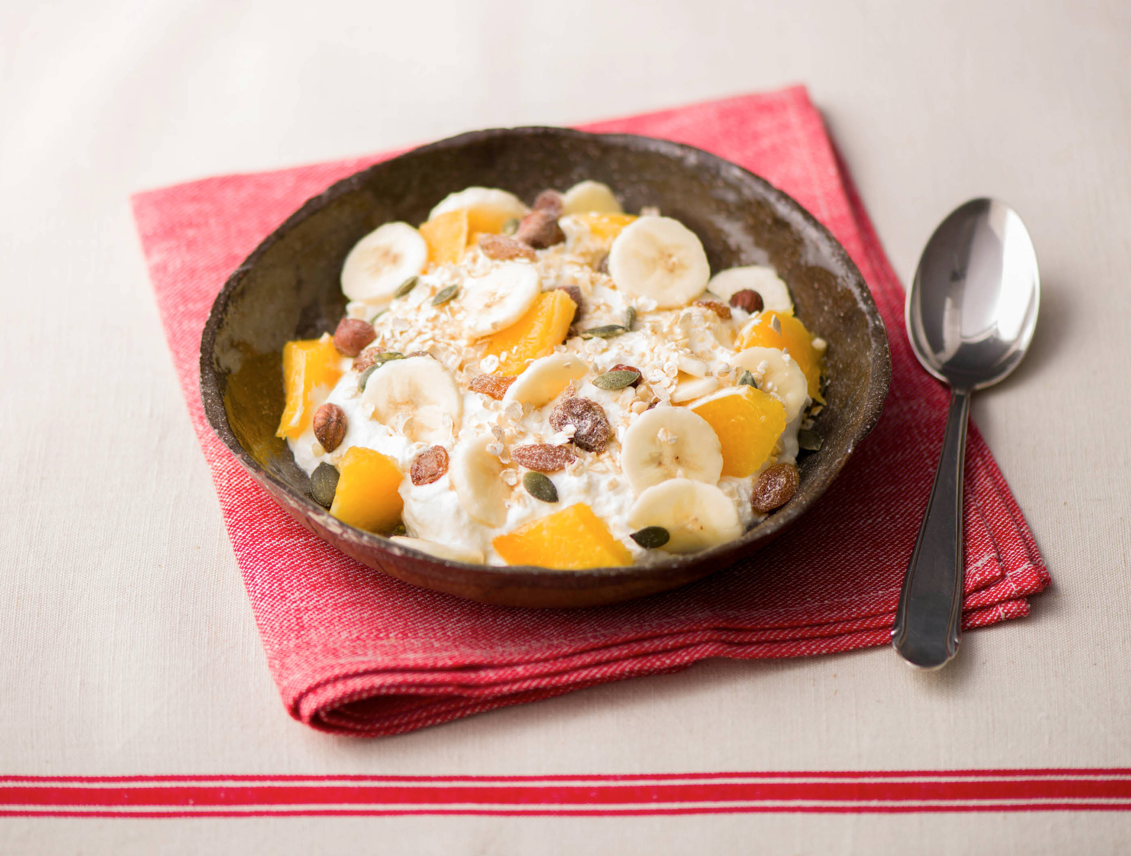 Halfvolle yoghurt met banaan