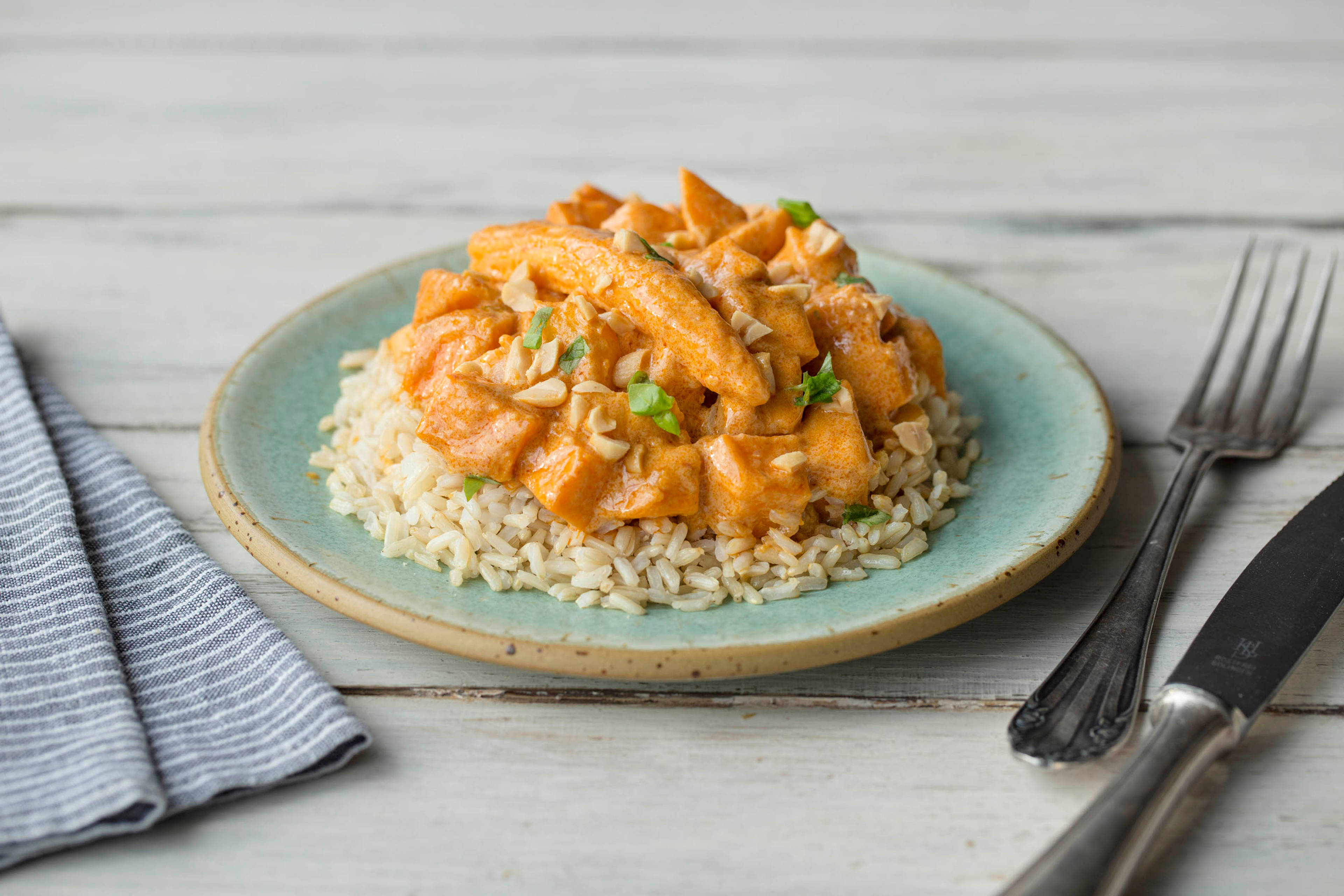 Thai Sweet Potato and Baby Corn Panang Curry