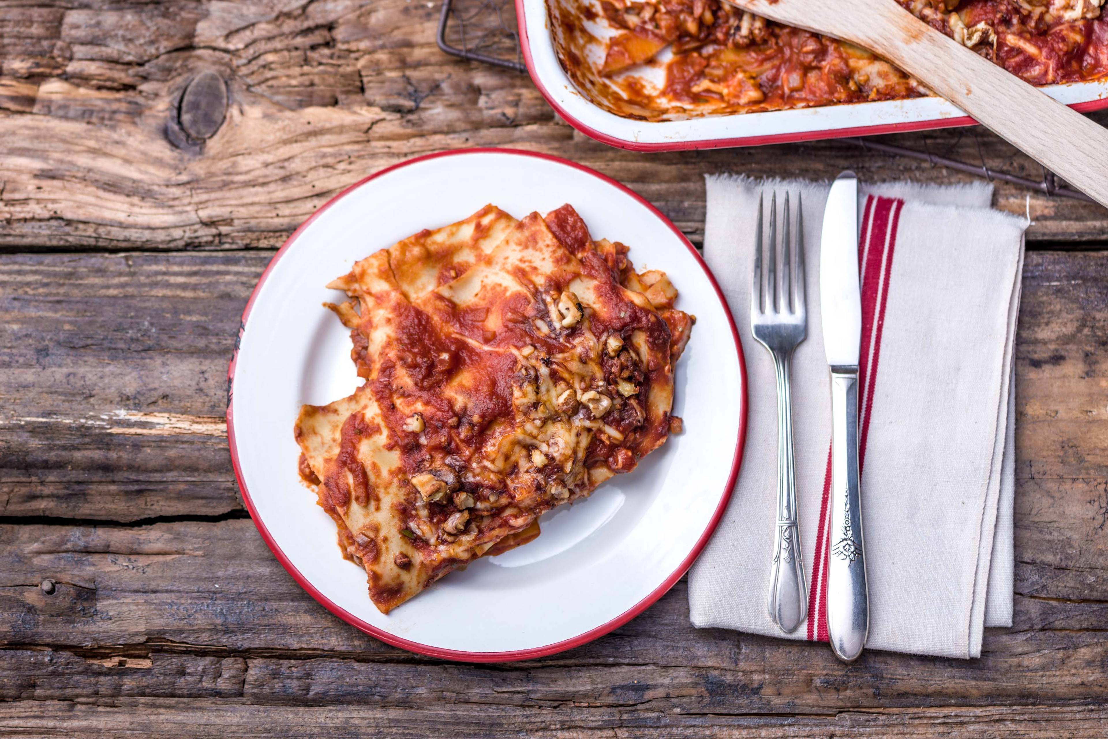 Lasagne met pompoen