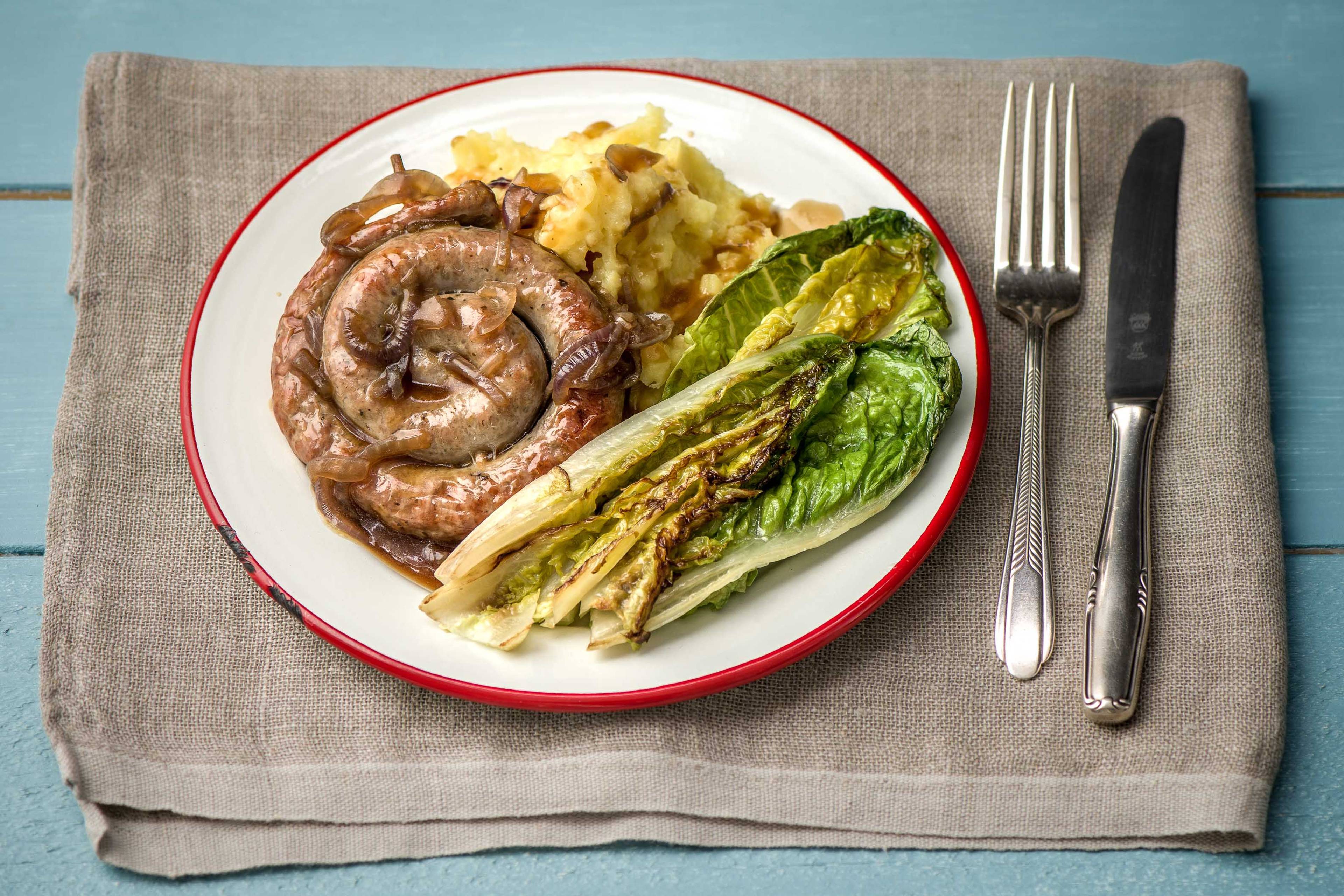 Artisan Sausages with Roasted Garlic Mash