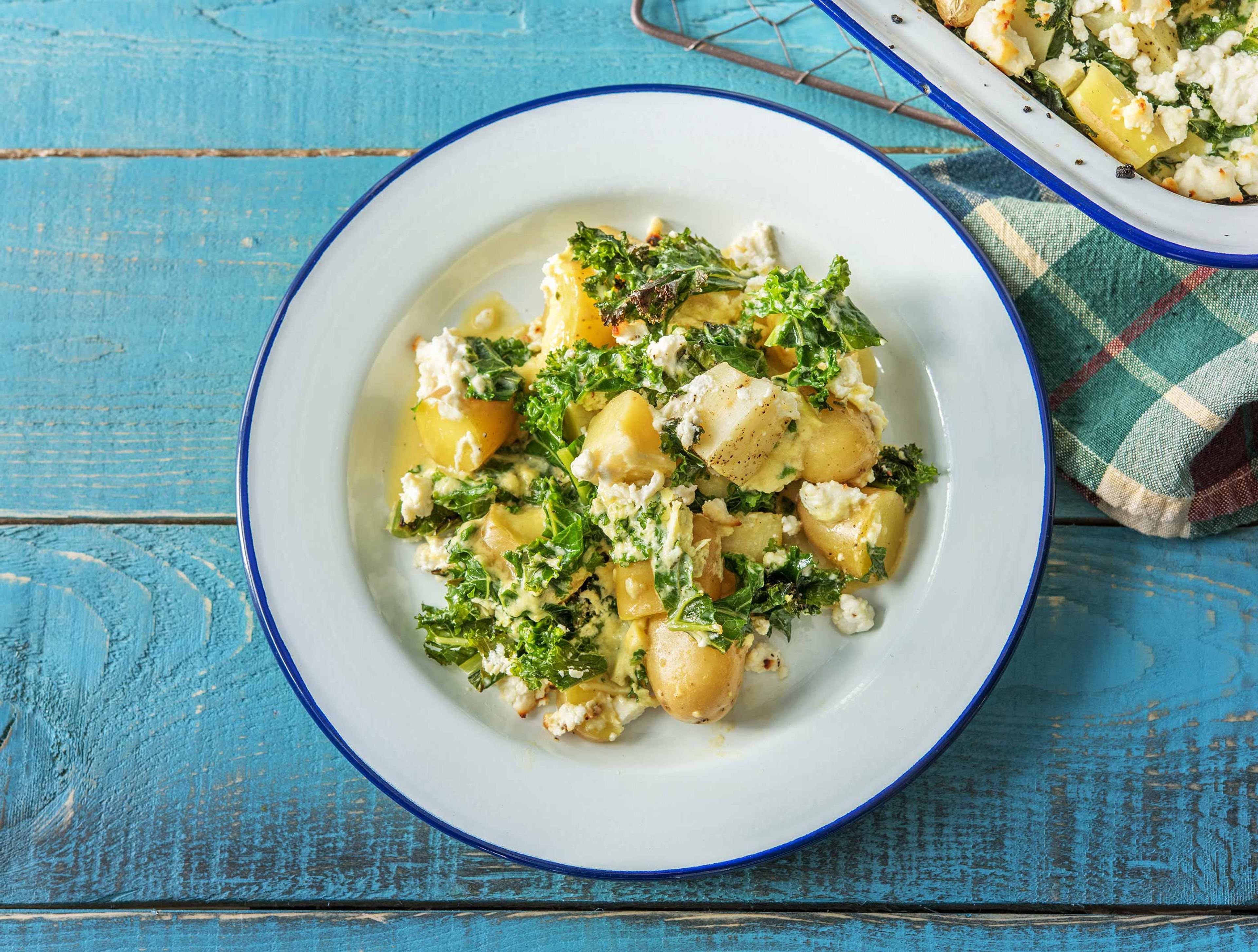 Frittata au chou frisé, au panais et au chèvre