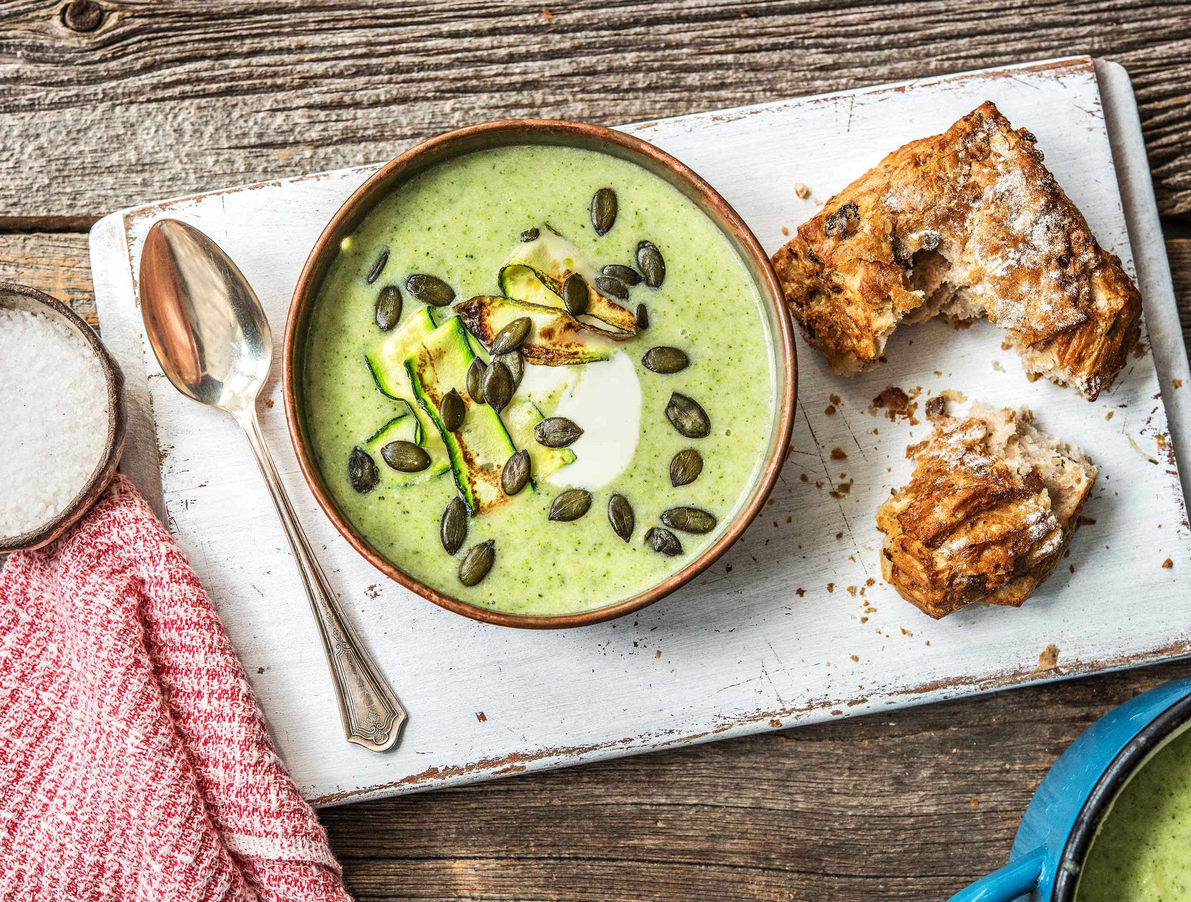 Soupe de brocoli et de courgette
