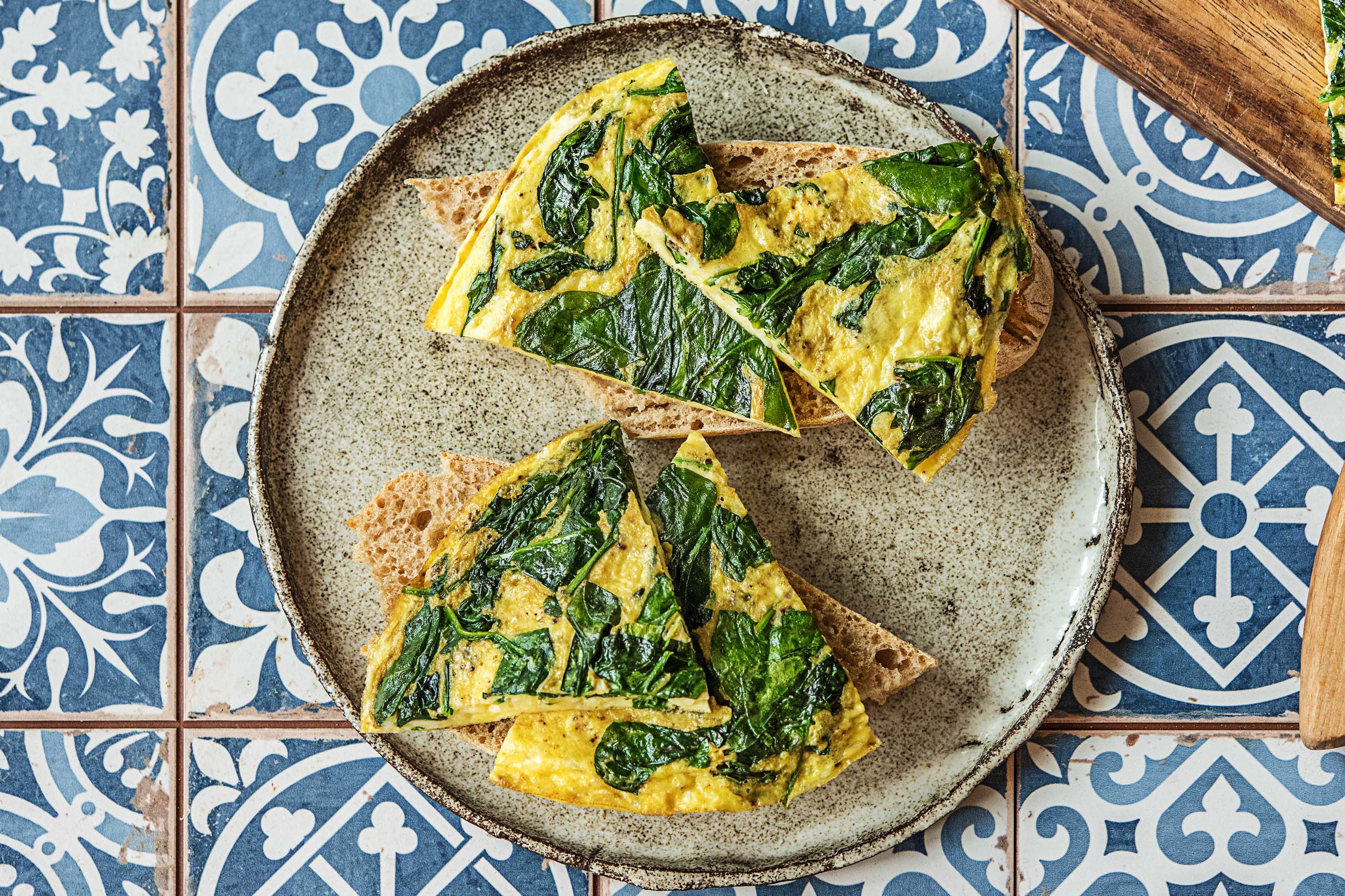 Omelette épinards-fromage