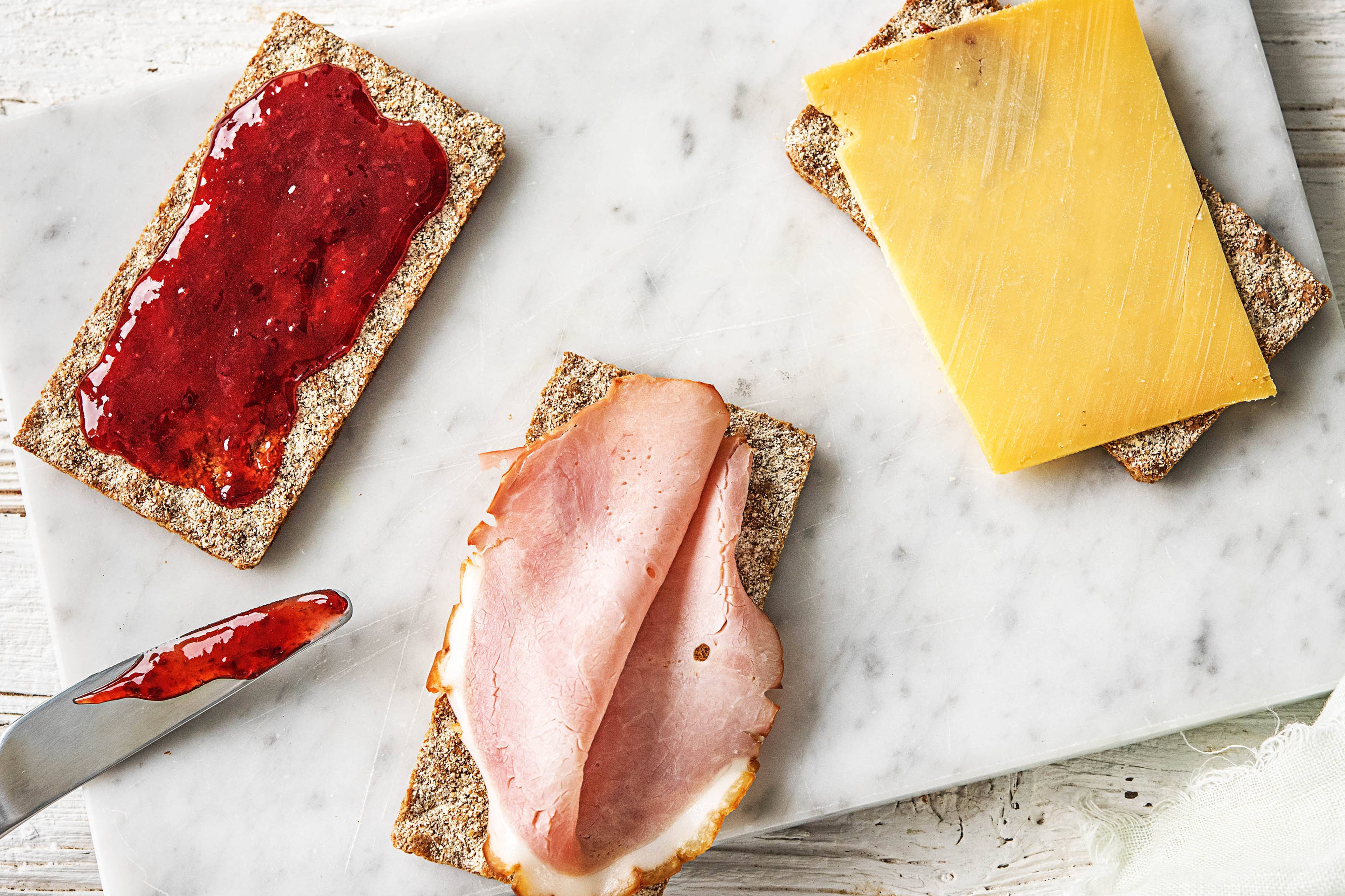 Crackers au jambon